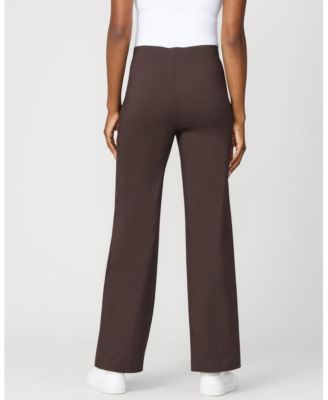  Soft Stretch Wide Leg Pull On Twill Pant