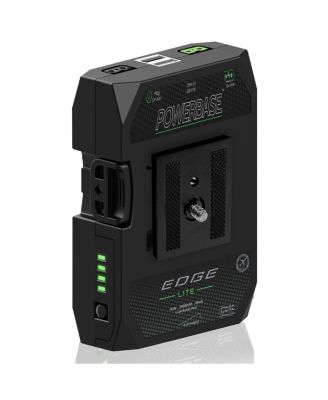 PowerBase Edge Lite 49Wh 14.8V Small Form Cine Base Battery Pack and 1.5A Single-Position D-Tap Charger