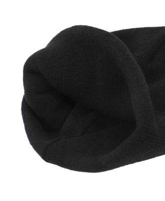 Men's Spongebob Square Pants Embroidered Circle Character Patch On Black Cuff Beanie