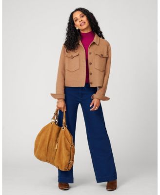 Women's Ribbed Mockneck Cap Sleeve Sweater