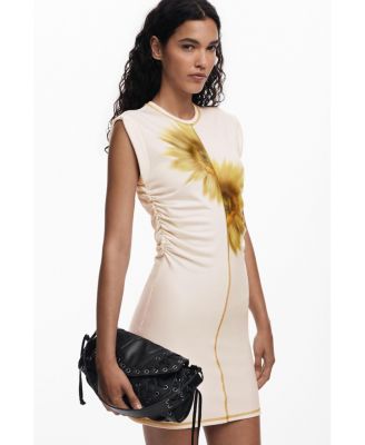 Women's Short sunflower lyocell dress