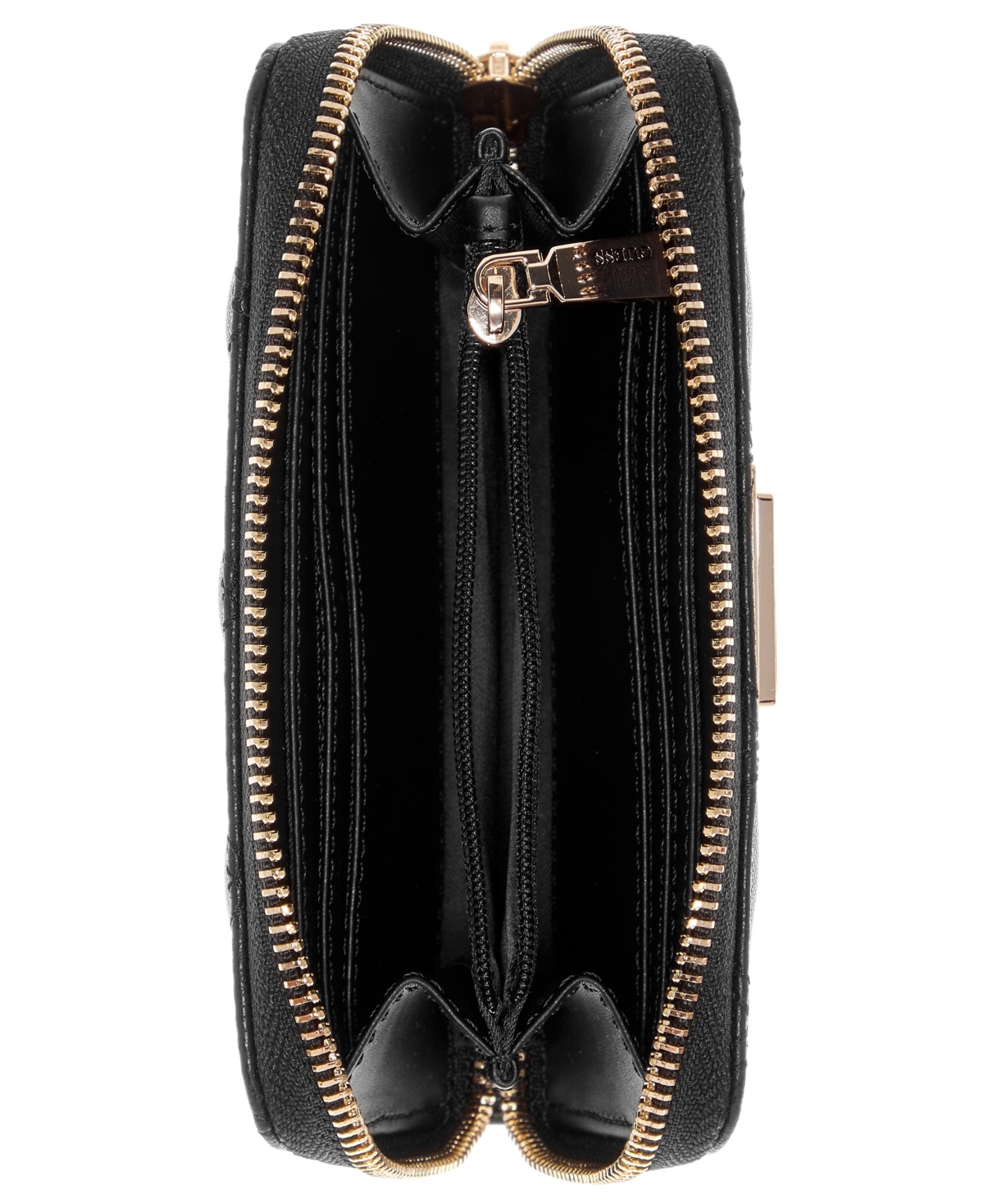 Guess Laurel Medium Zip Around Wallet In Black