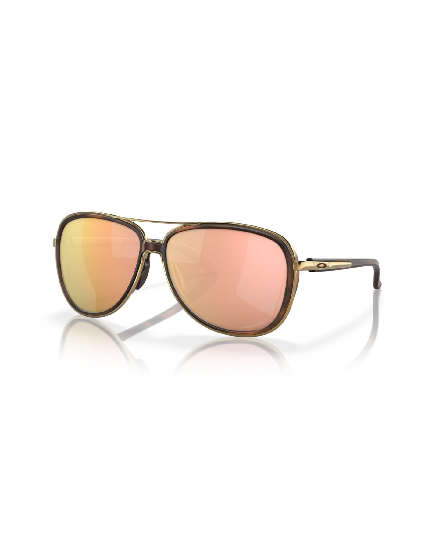 Женские солнцезащитные очки Oakley Polarized Sunglasses, Split Time OO4129, цвет: Коричневый черепаховый — фото 1