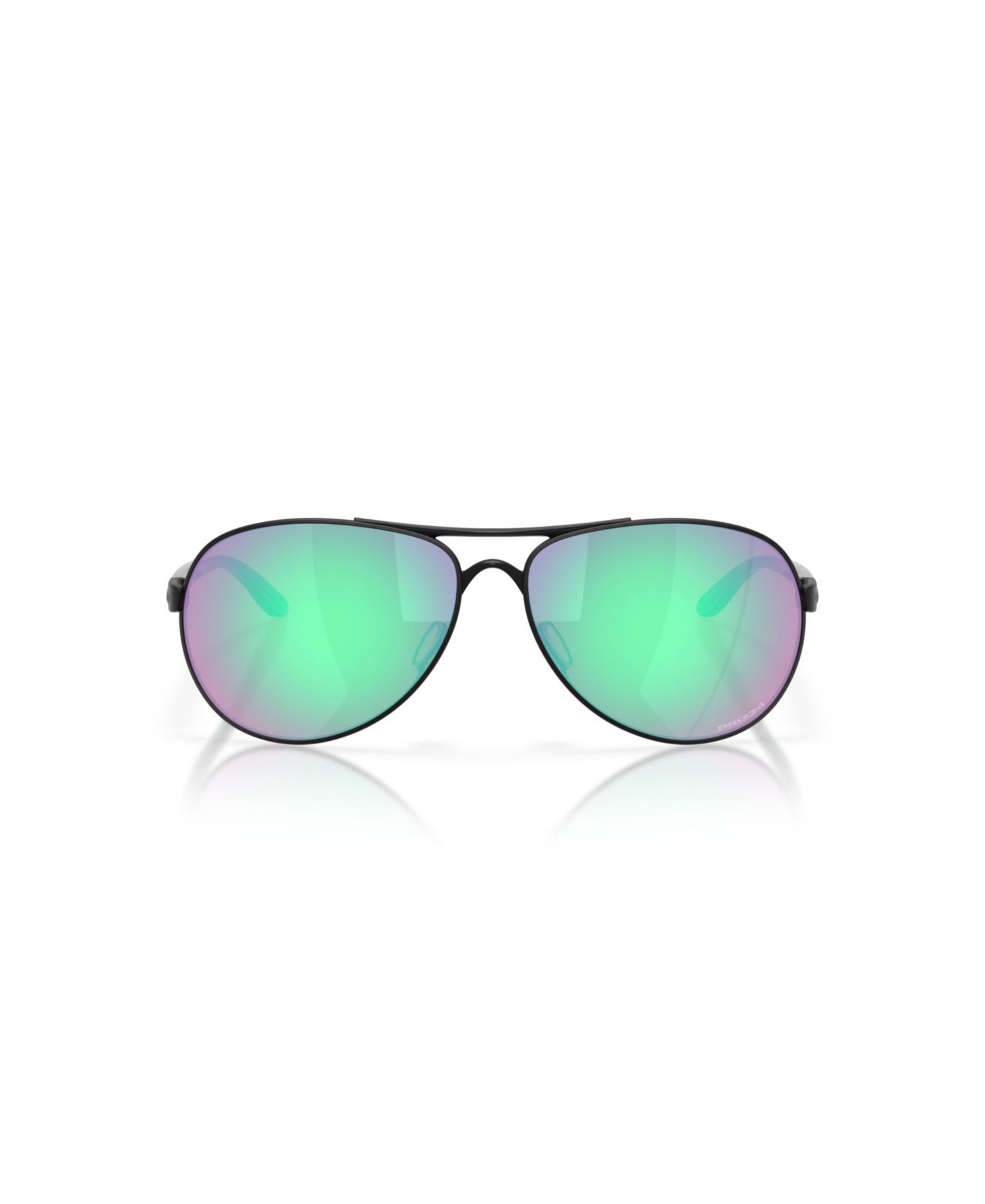 Женские солнцезащитные очки Oakley Round Sunglasses, Feedback OO4079, цвет: Атласный чёрный — фото 2