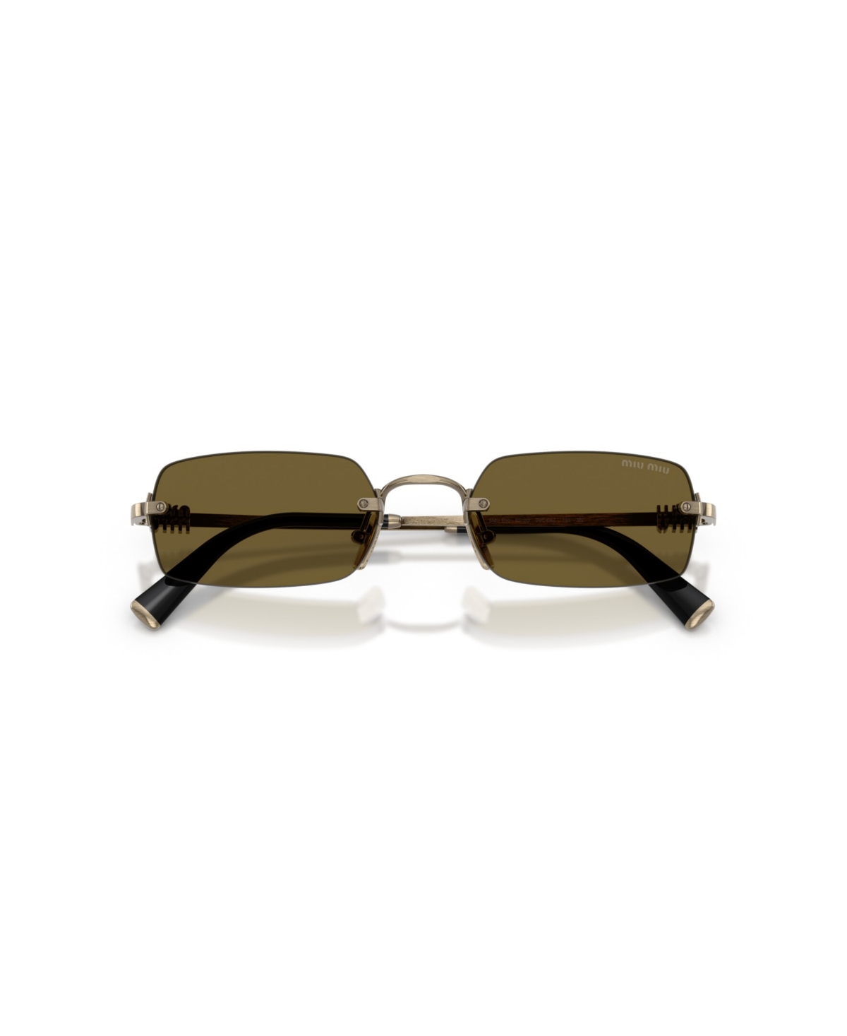 Miu Miu Women's Rectangle Sunglasses, Mu B50s In Gold