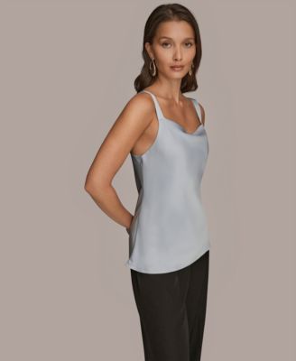 Women's Silk Cowl Neck Sleeveless Camisole Top