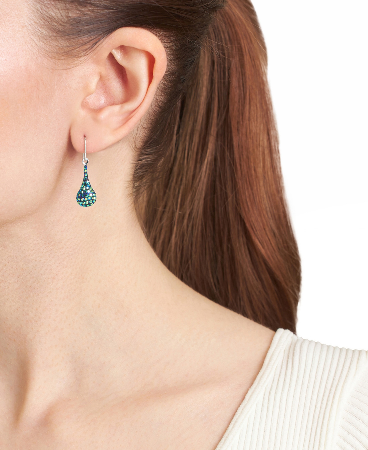 Macy's Crystal Drop Earrings (0.98 ct. t.w.) in Sterling Silver