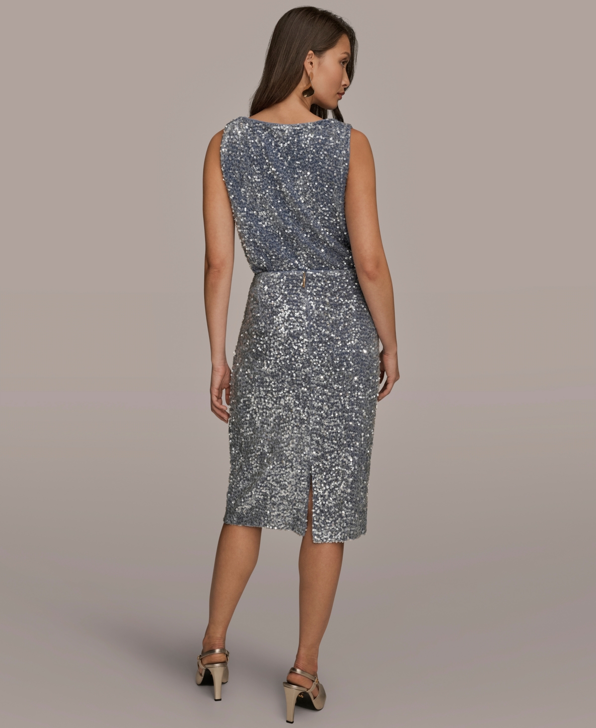 Donna Karan New York Women's Sequin Pencil Midi Skirt