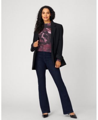 Women's Abstract Mock Neck Sweater