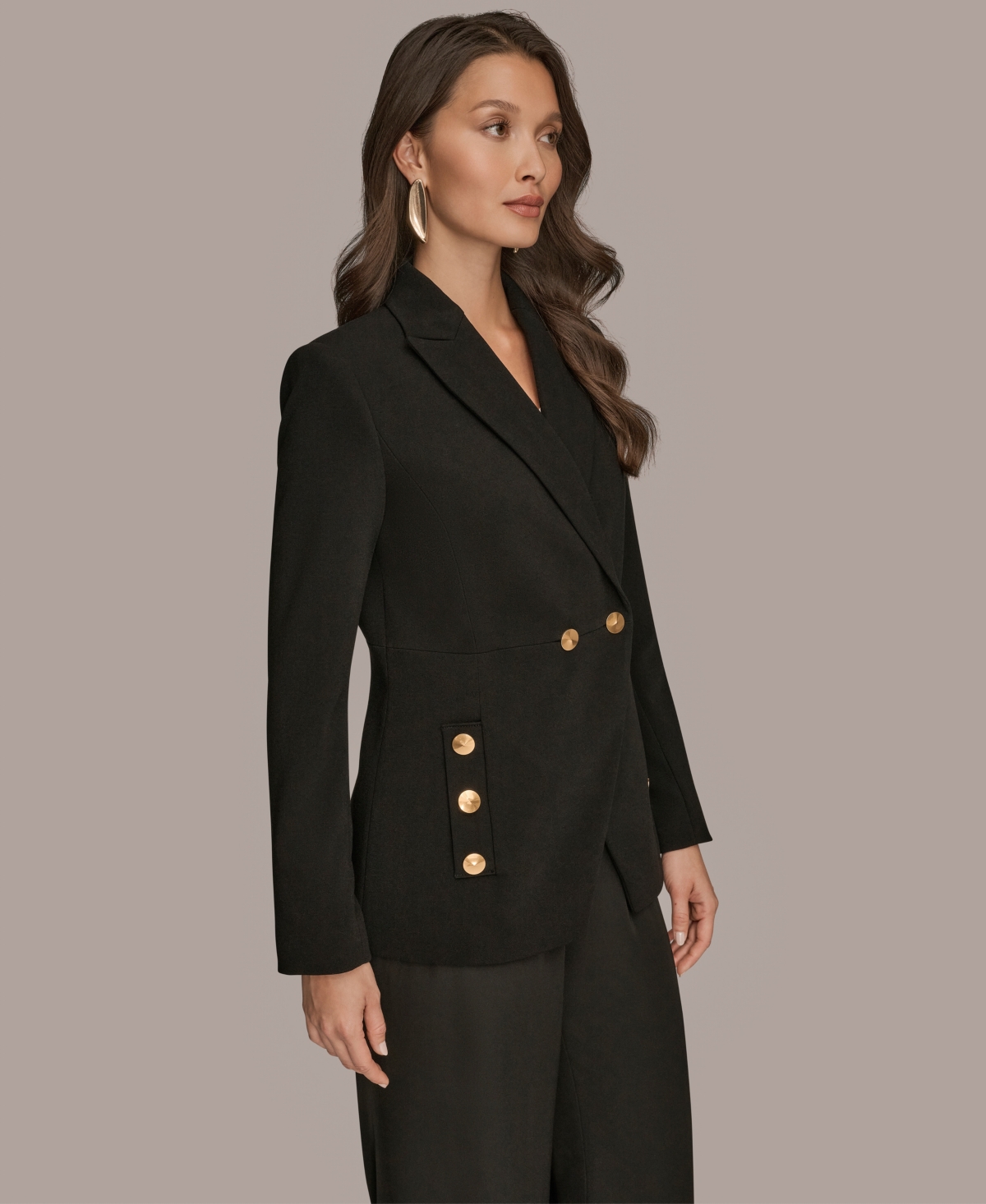 Donna Karan New York Women's Long Sleeve Double Breasted Blazer