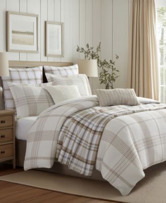 Home Waffle Plaid 3-Pc. Comforter Set, King