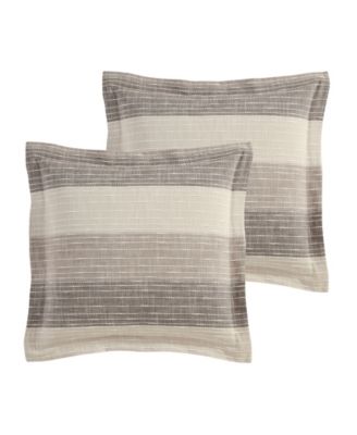 Sand Stripes 2-Pc. Sham Set, European