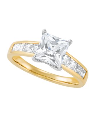Grown With Love - Certified Lab Grown Diamond Ring (3 ct. t.w.) in 14k Yellow & White Gold