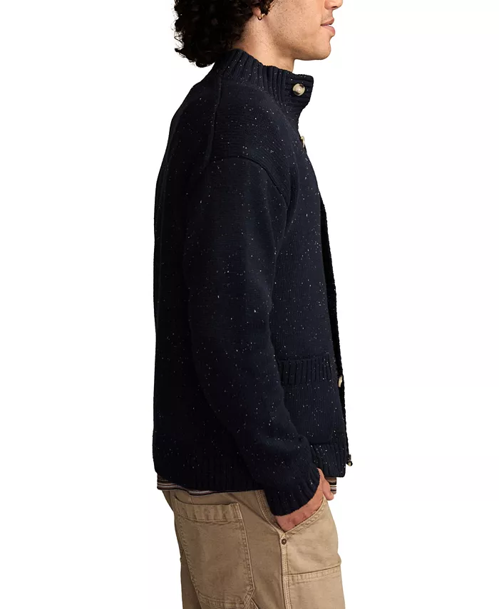 Men's Button Down Mock Neck Cardigan - thumbnail 3