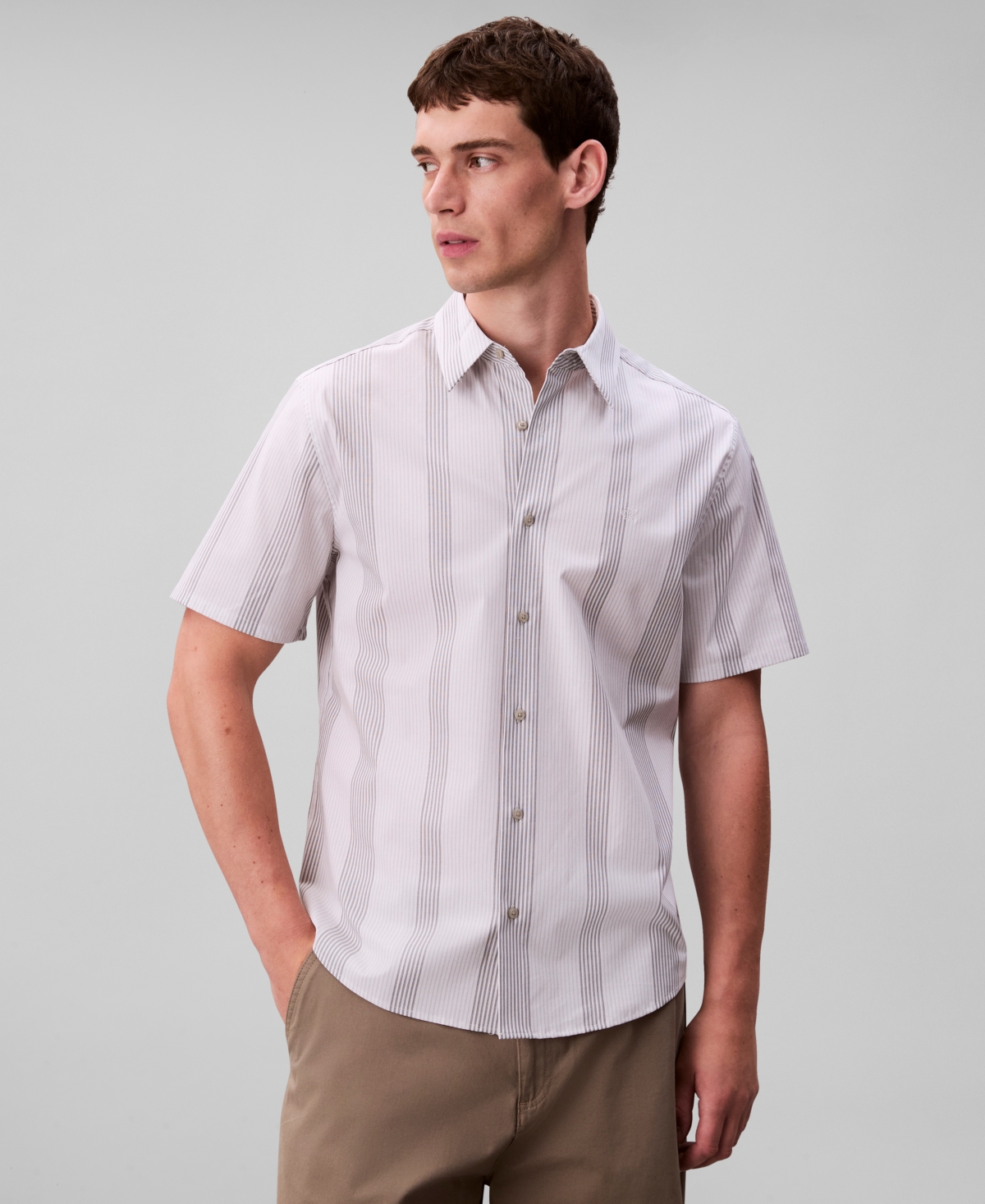 Calvin Klein Men's Classic Fit Striped Shirt