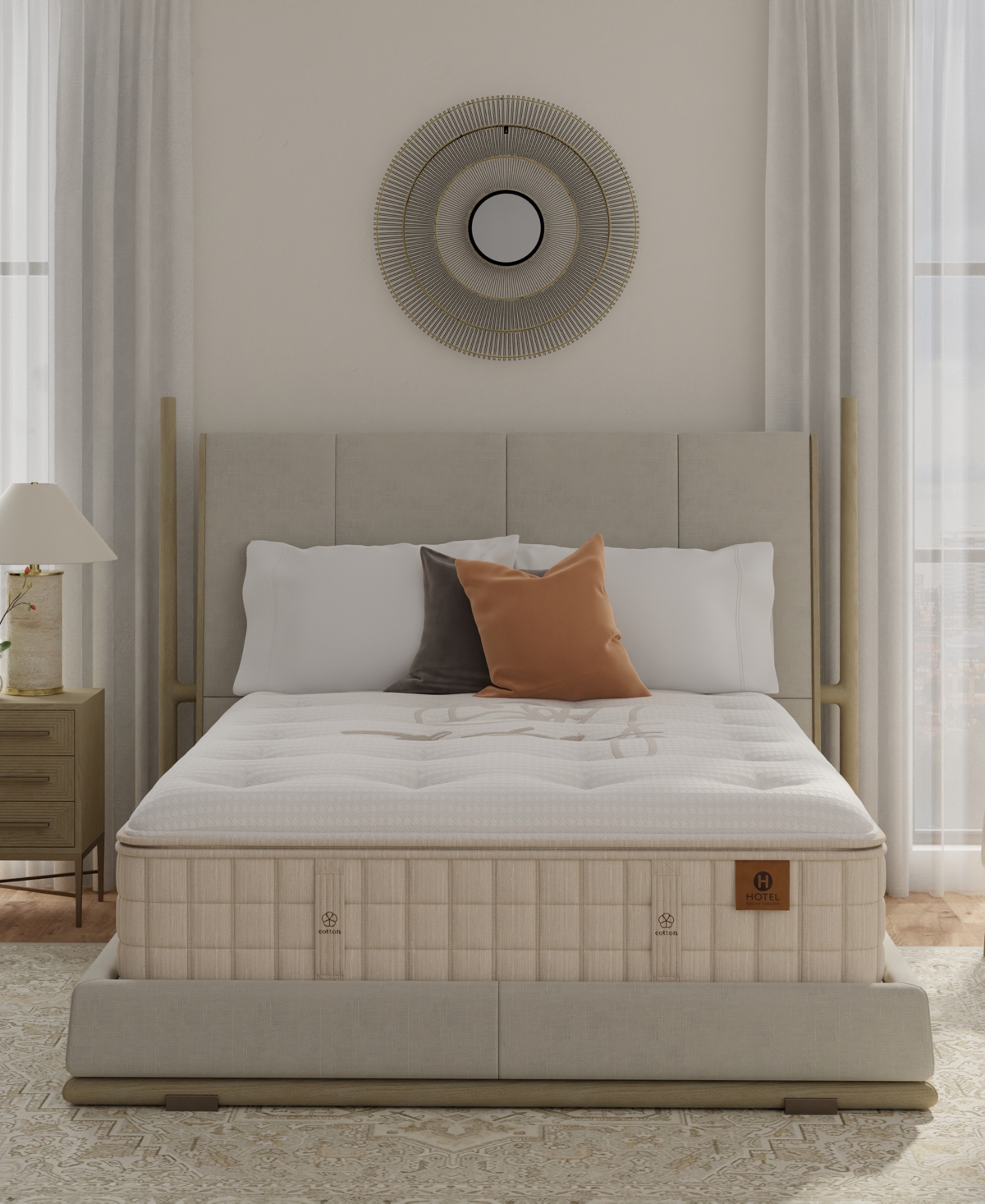 Hotel Natural Collection By King Koil Aster 16.5" Trim Line Plush Mattress, Twin, Exclusively At Macy's In White