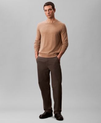 Men's Merino Wool Blend Crewneck Sweater