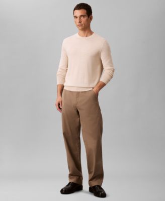 Men's Merino Wool Blend Crewneck Sweater