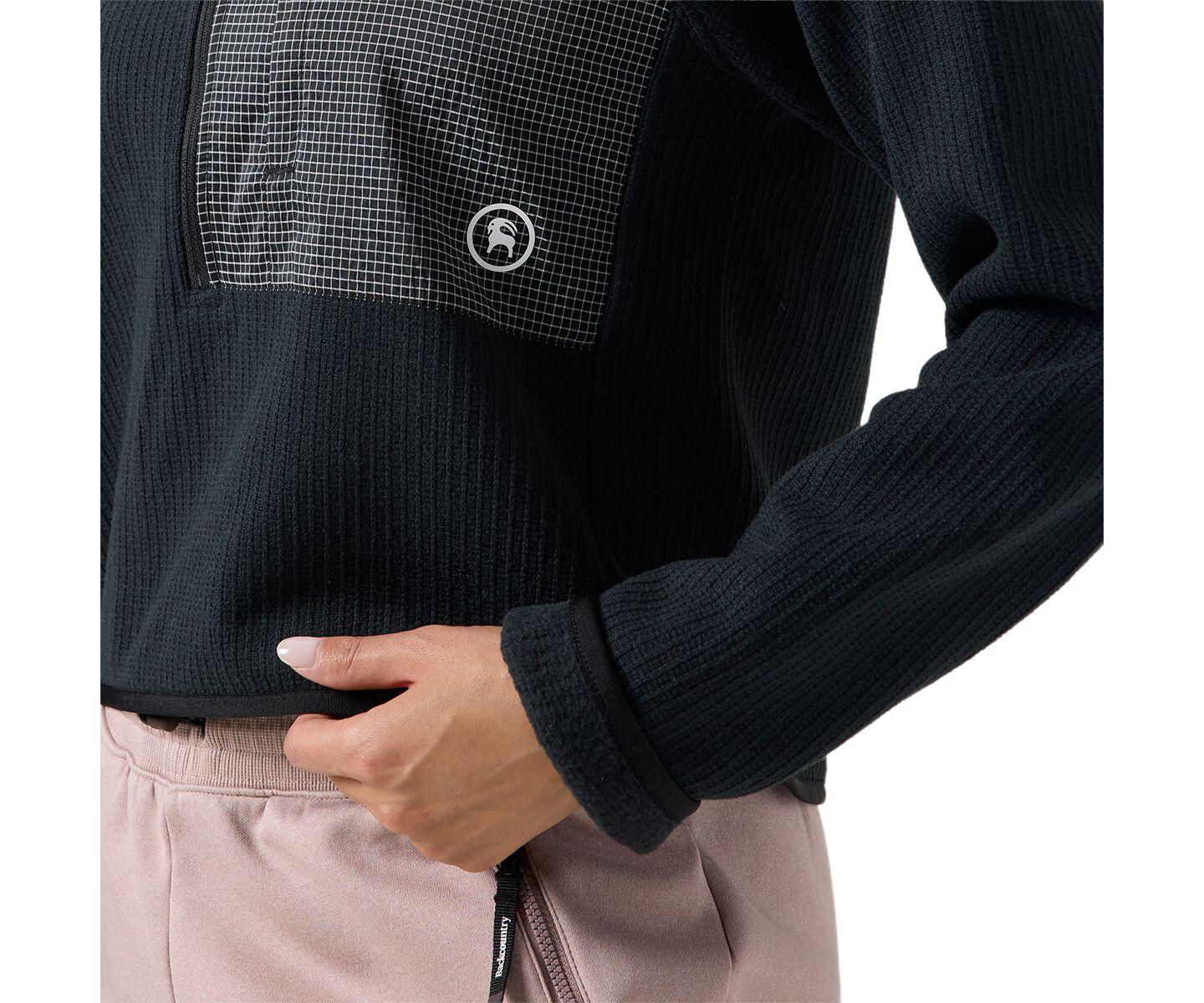 Женские куртки Backcountry Wander Sweater Fleece 1/2-Zip Fleece Jackets, цвет: Чёрный — фото 3