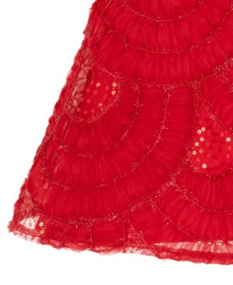 Girls' 2T-6X Soutache Hi-Low Sleeveless Dress