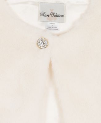 Girls' 7-16 Round Neck Rhinestone Cardigan