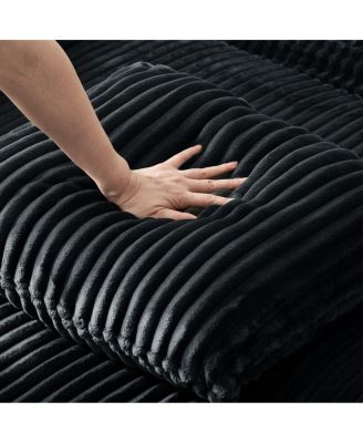 1 Pc Corduroy Sofa Bed, Adjustable Backrest, USB Charging, Pull-Out Sleeper, Cup Holders, Storage – Furniture