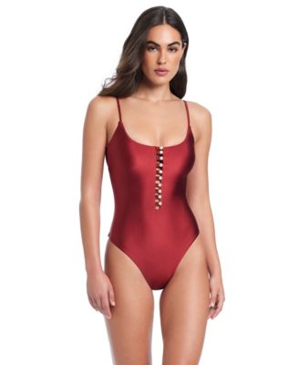 Red Carter - Pearls Of Wisdom Tank One-Piece Swimsuit