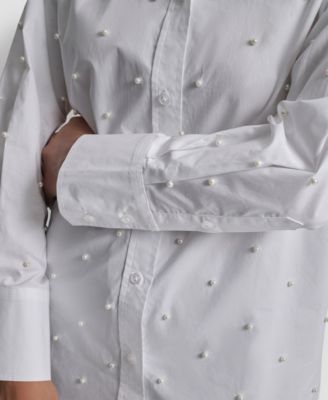 Petite Long-Sleeve Button-Down Shirt