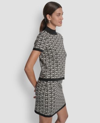 Petite Short Sleeve Logo Sweater