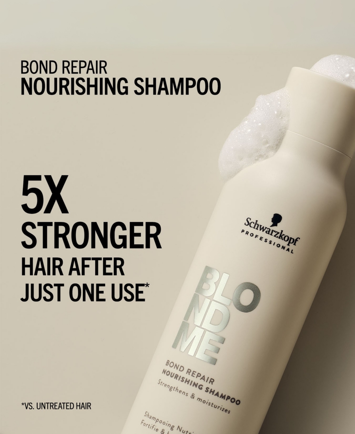Schwarzkopf Blondme Bond Repair Nourishing Shampoo, 10.1 Oz. In Transparent