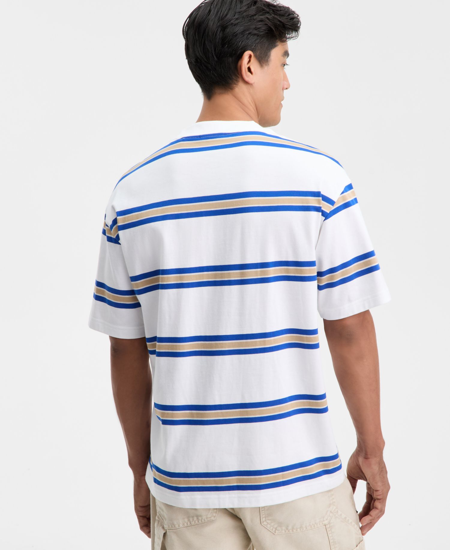 Hugo by Men's Nolisto Relaxed-Fit Short-Sleeve Striped Crewneck T-Shirt