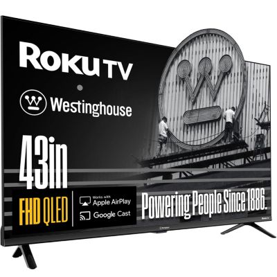 43" Roku Smart TV, FHD QLED, Dolby Digital+, Wi-Fi, Bluetooth, AirPlay, Alexa & Google Assistant Compatible