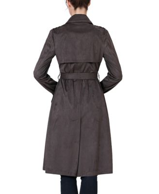 Women's kimi + kai Long Faux Suede Trench Coat