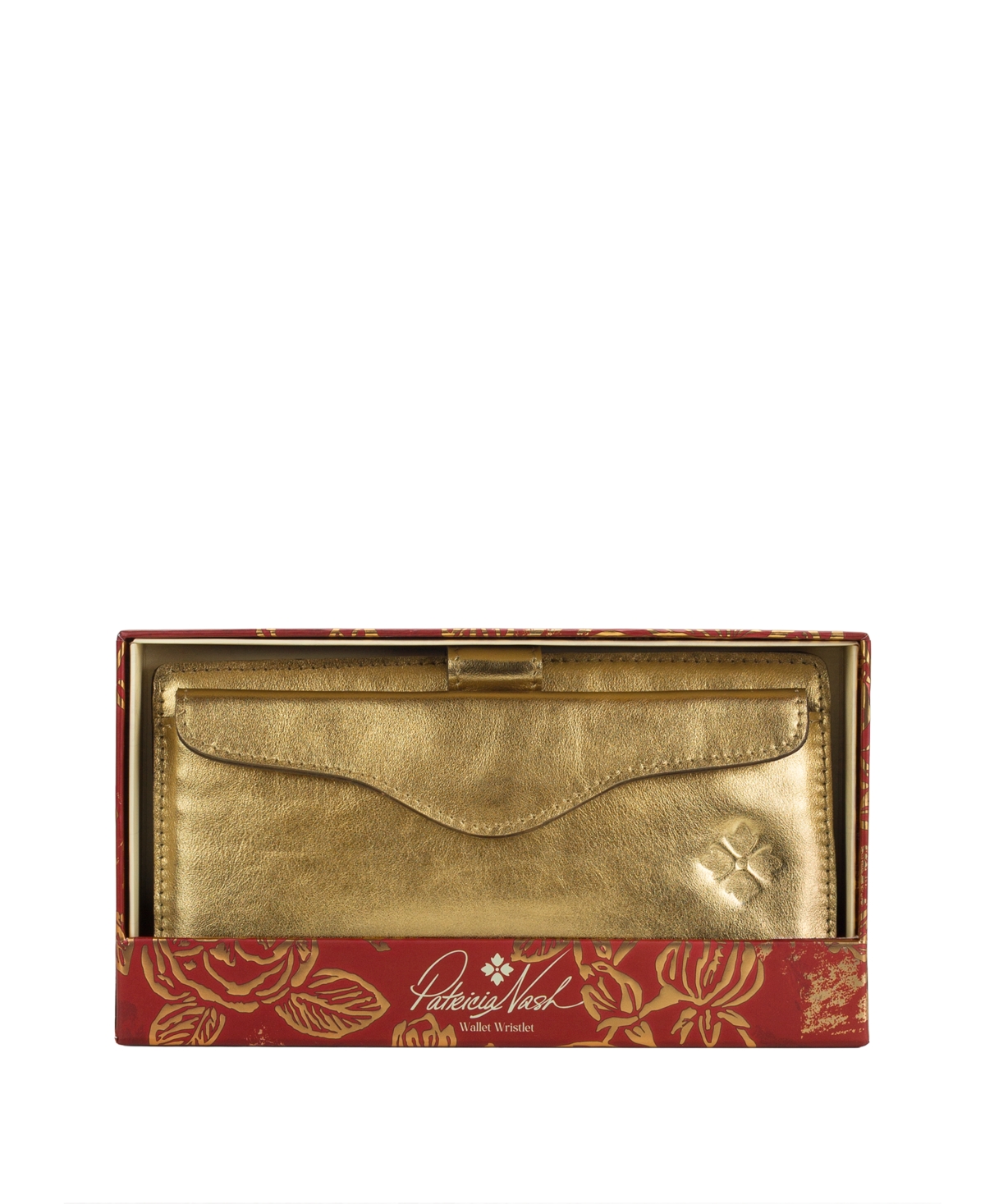 Patricia Nash Valentia Small Leather Wallet In Gold