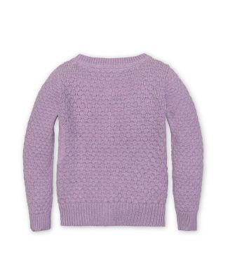 Girls Organic Long Sleeve Textured Cardigan Sweater