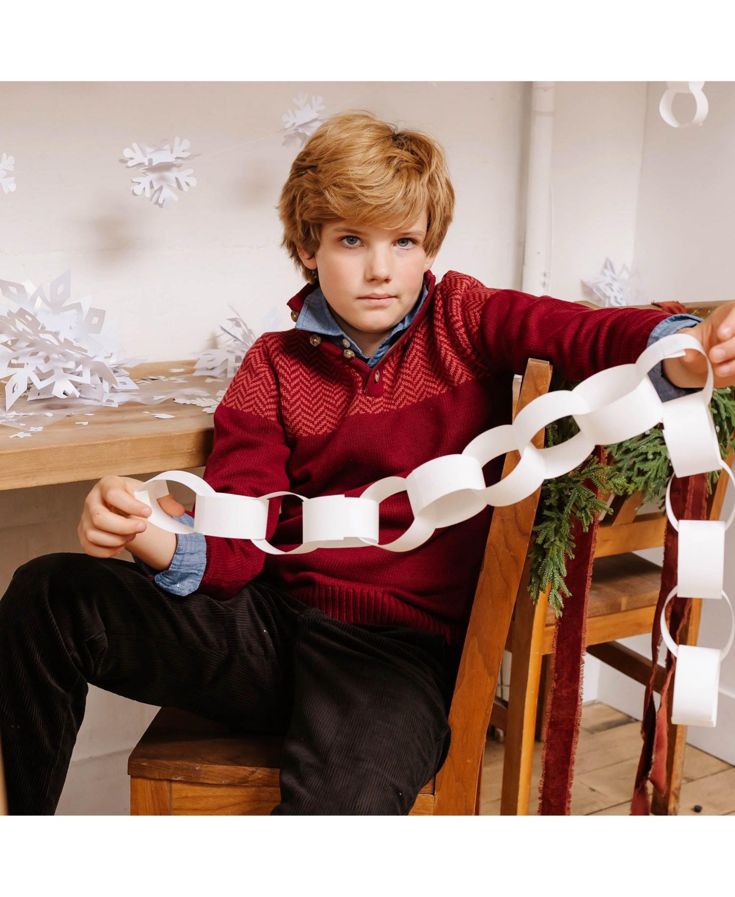 Baby Boys Hope and Henry Long Sleeve Mock Neck Button Sweater with Intarsia Yoke
