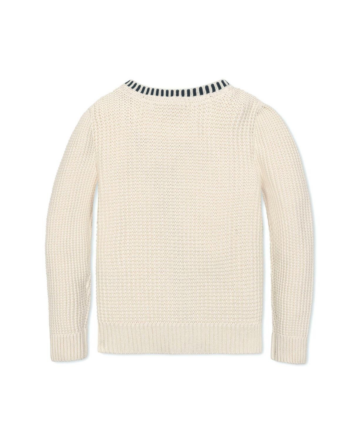 Hope & Henry Little and Big Girls' Organic Puff Sleeve Textured Cardigan Sweater