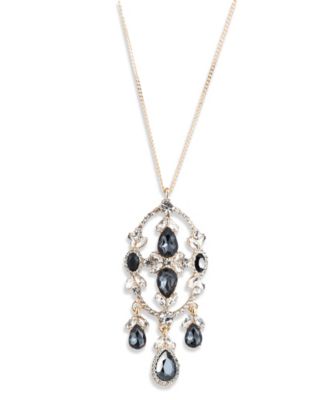 Givenchy - Glass Stone Gold-Tone Slider Pendant Necklace