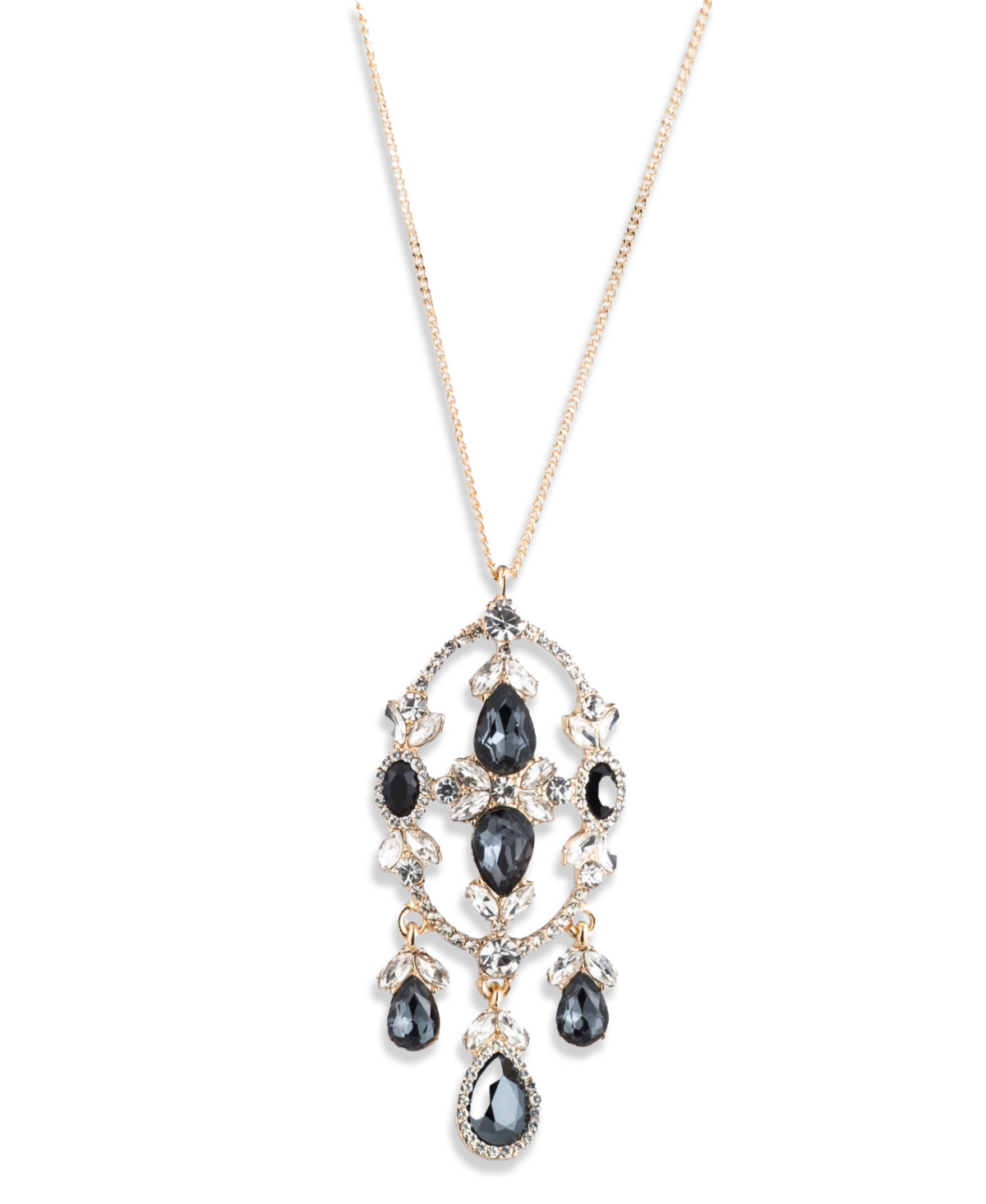 Givenchy Glass Stone Gold-Tone Slider Pendant Necklace