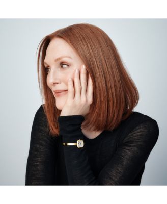 Women's Museum Cushion Swiss Quartz Yellow PVD Steel Bangle Watch, 21.50mm