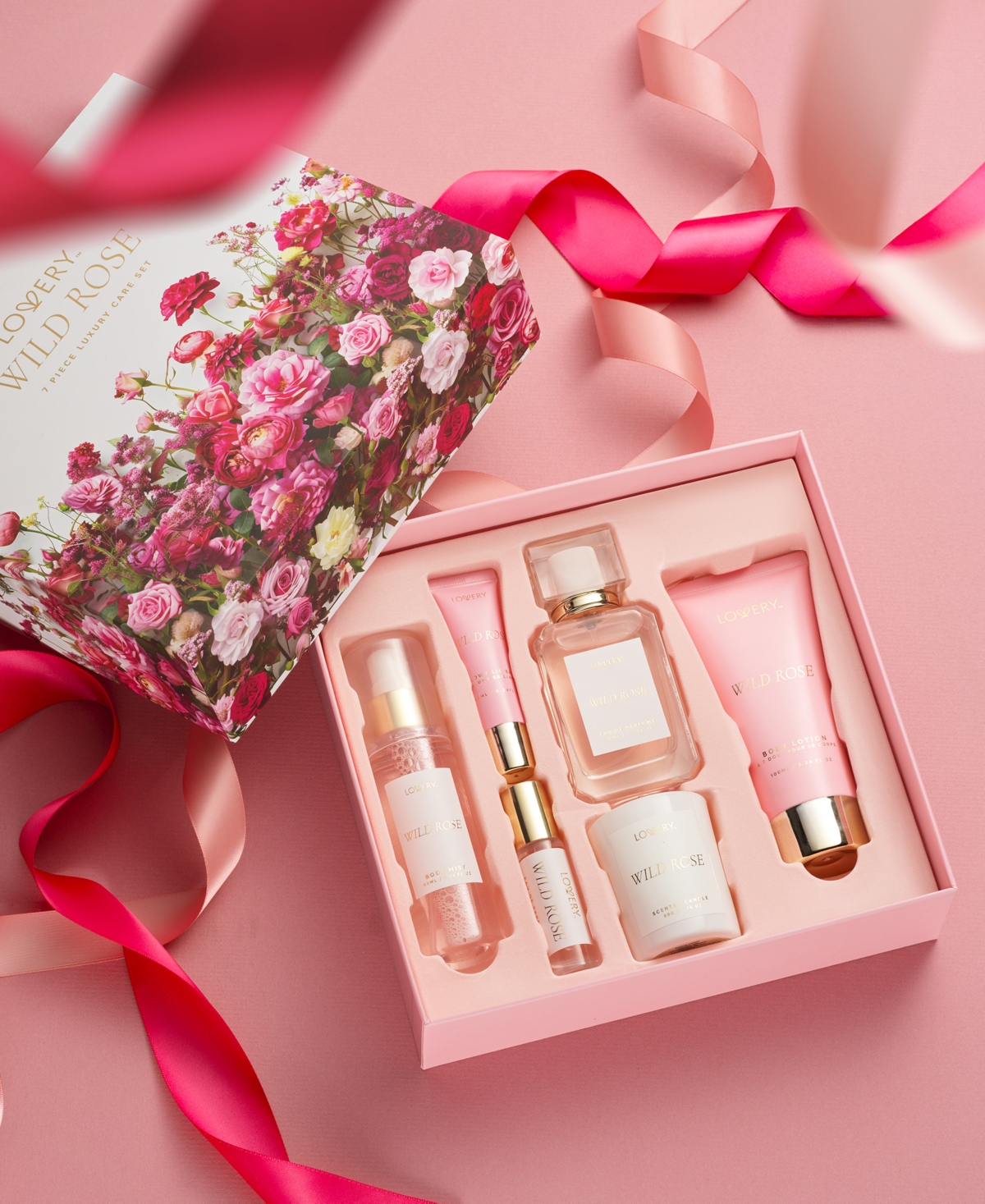 Lovery 7-pc. Wild Rose Gift Set In Transparent