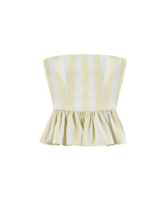 Women's Eclipse Striped Cotton Bustier Top
