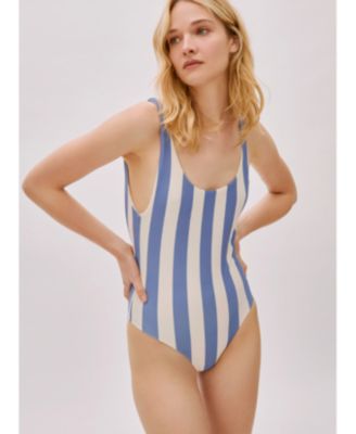 Women's Polo Striped Swimsuit