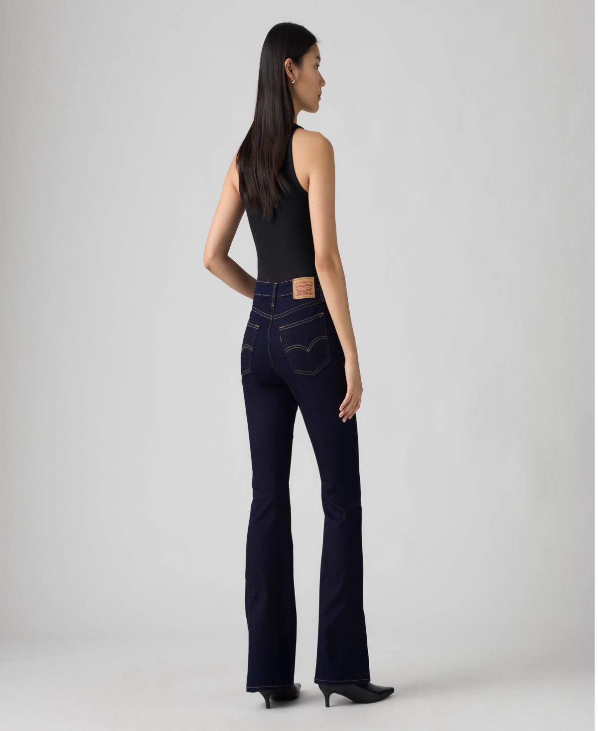 Levi's Women's 726 High Rise Slim Fit Flare Jeans In Black