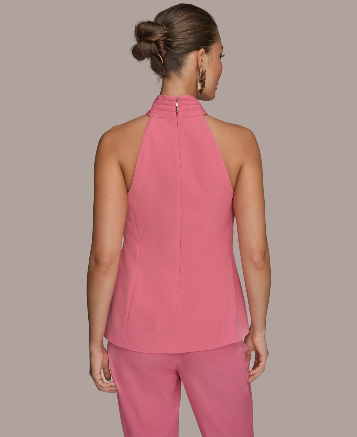 Donna Karan Women's Sleeveless Vest Jacket In Pink