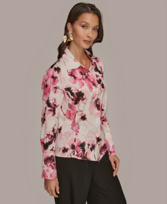 Women's Floral Print Long Sleeve Top