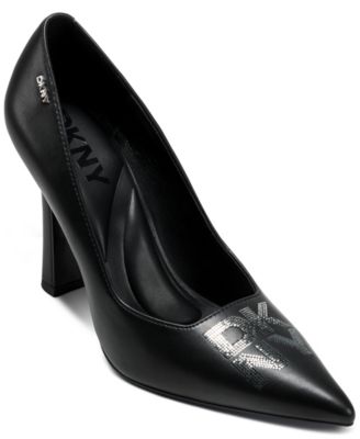 DKNY - Women's Cinthia Sequin Logo Heel Pumps