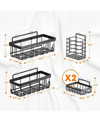 Stainless Steel Self-Draining Heavy-Duty Shower Caddy 5-Pack