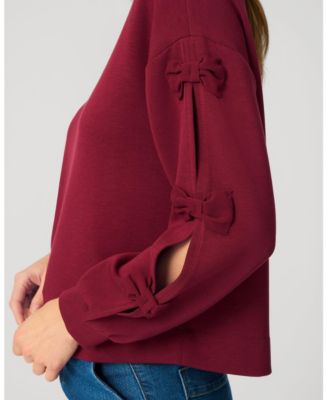 Women's Bow Sleeve Detail Scuba Sweatshirt