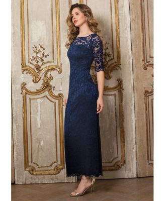 Women's Lila 3/4 Sleeve Lace Maxi Gown